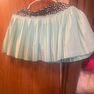 Lululemon Athletica Mint Skirt with Leopard Waistband